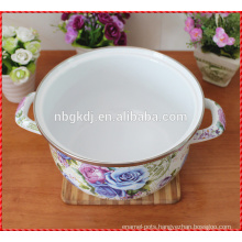 kitchenware printed casserole enamel pot